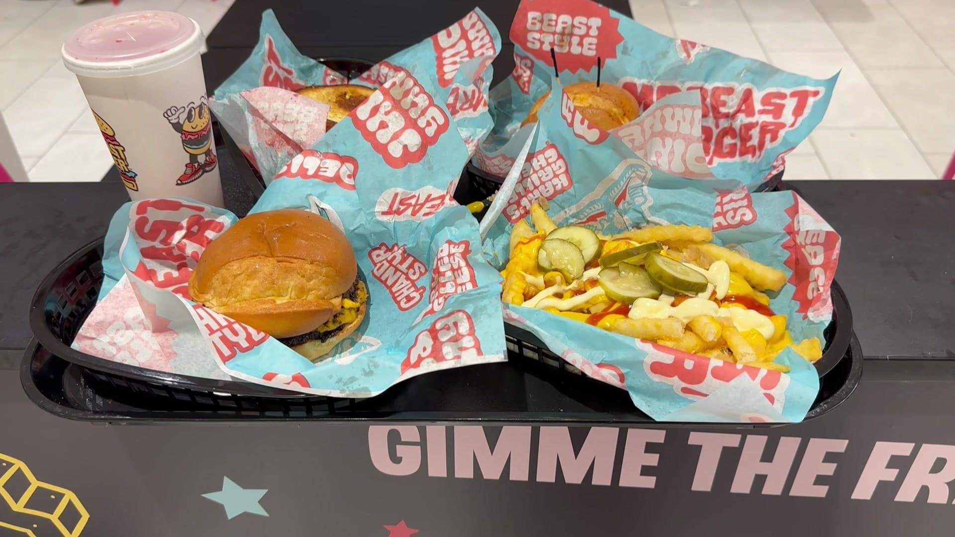 Photos: What It's Like Eating at MrBeast Burger's First Physical Location