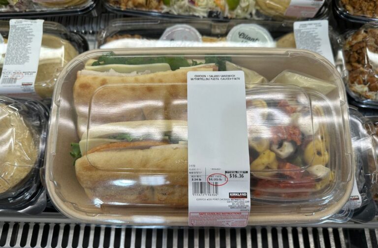 Costco chicken and salami sandwich